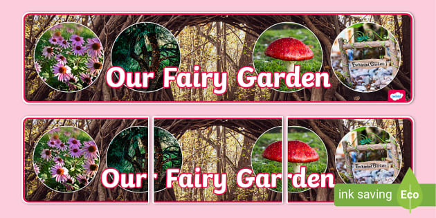 Our Fairy Garden Photo Display Banner (Hecho por educadores)