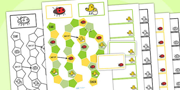 Spring Themed Editable Board Game (teacher made) - Twinkl