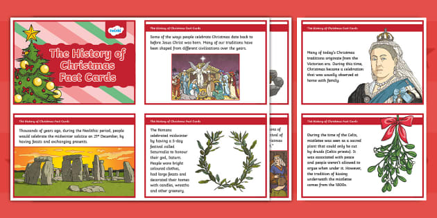 History of Christmas Fact Cards