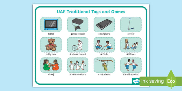 UAE Traditional Toys And Games Word Mat (teacher Made)