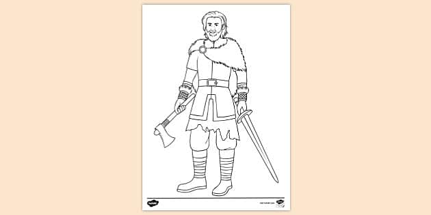 FREE! - Beowulf Colouring Sheet – Anglo-Saxon Stories for Kids