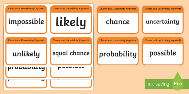 CfE Second Level Numeracy and Mathematics Chance and Uncertainty Keyword