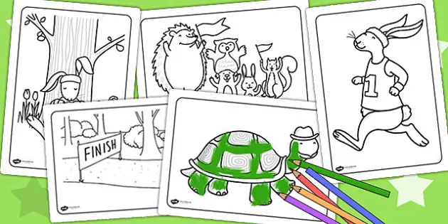 13++ The Tortoise And The Hare Online Coloring Page Free