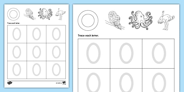 Uppercase Letter O Tracing Activity Professor Feito 7032