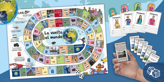 cuota de matrícula impacto efecto Juego de mesa: La vuelta al mundo - Twinkl Board Games
