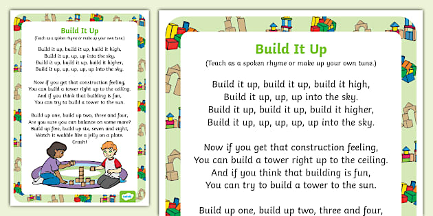 👉 Build It Up Rhyme Display Poster | Twinkl - Twinkl