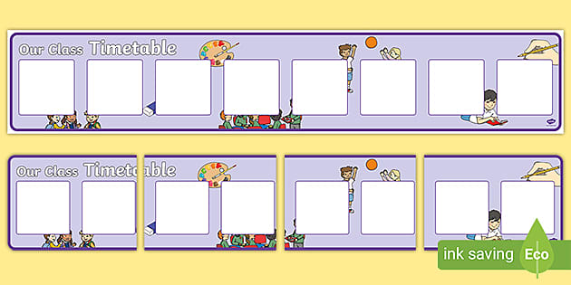 Large Multicoloured Stars Themed Visual Timetable Display - timetable