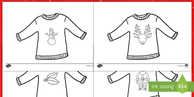Christmas Sweater Coloring Activity - Christmas,sweater, art