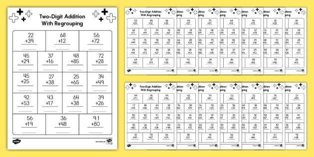 Second Grade Addition With Regrouping Activity Pack Twinkl