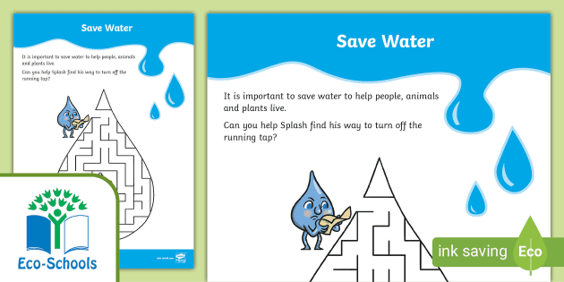Save Water: Maze! (teacher made) - Twinkl