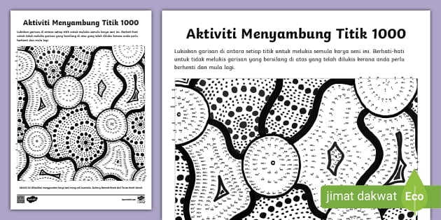 Aktiviti Menyambung Titik 1000 - Aktiviti Sambung Titik 1000