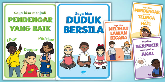 Poster Edukasi Perilaku Baik untuk Anak (teacher made)