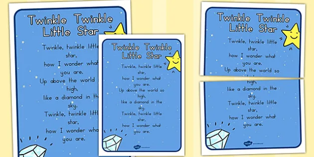 Twinkle, Twinkle Little Star Poster (teacher made) - Twinkl