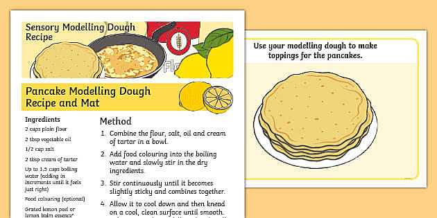 Pancake Modelling Dough Recipe and Mat | Sensory Play