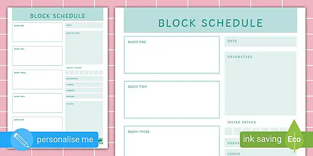 Daily Block Schedule  Twinkl Busy Bees (Teacher-Made)