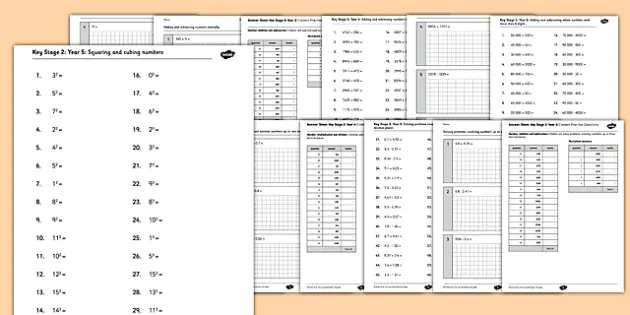 ks2 arithmetic test content practice questions pack years 3 6