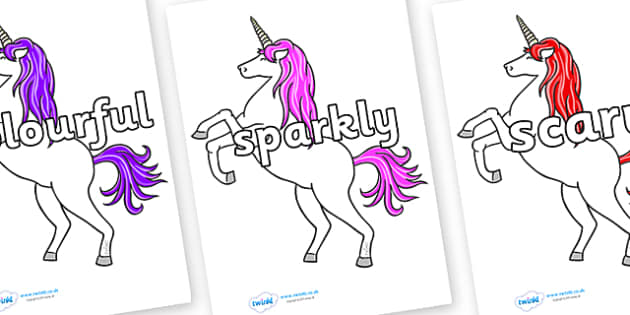 Wow Words on Unicorn