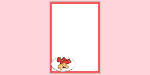 FREE! - Berry and Cream Cheese Biscuits Page Border | Page Borders