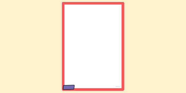 Simple Blank Maths Subtract Minus Page Border | Page Borders