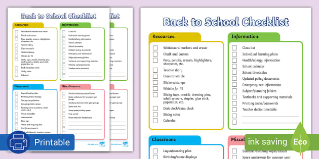 FREE! - Back to School Supplies List - Checklist - Twinkl