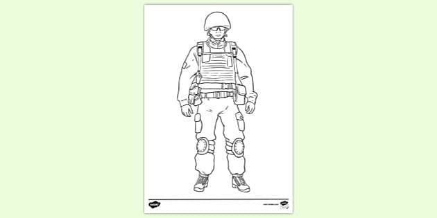 Continuous one line drawing soldier stands Vector Image