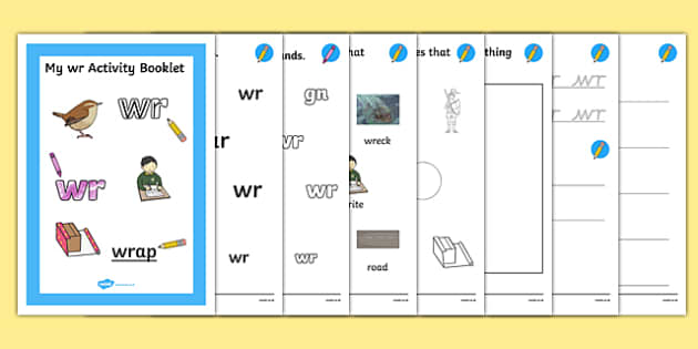 Phoneme Match-Up Activity - rr, r, wr