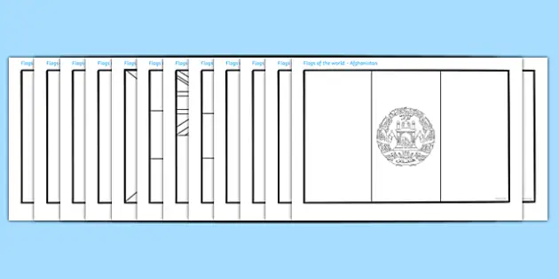Flags Of The World Colouring Sheets Printable Templates