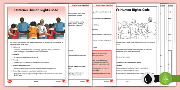 Ontario Human Rights Code Fact File Teacher Made Twinkl 2273