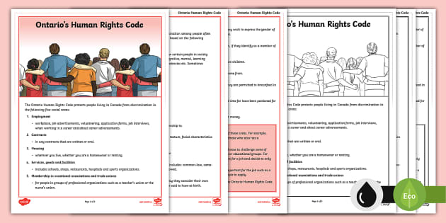 Ontario Human Rights Code Fact File Hecho Por Educadores 5890