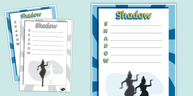 Shadow Acrostic Poem Template (teacher made) - Twinkl