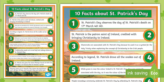 st patricks day info