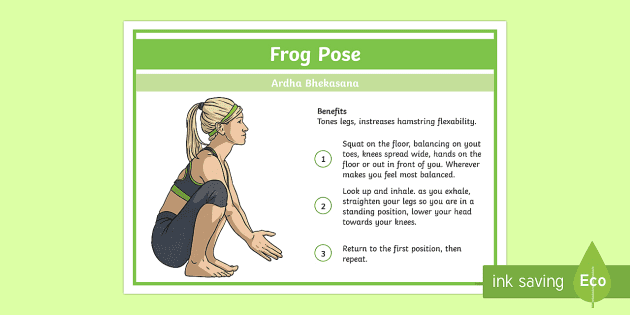 Yoga Frog Pose Step-by-Step Instructions (teacher made)