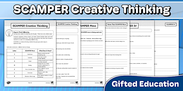 Introducing SCAMPER Creative Thinking Activity for Gifted Education
