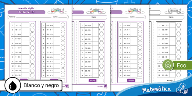 Quiz: tablas de multiplicar worksheet