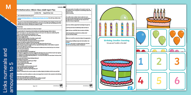 Happy Birthday Toys Maths Adult Input Plan Resource Pack