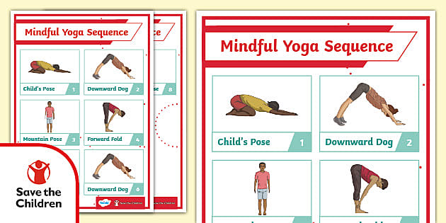 Yoga Poses Word and Picture Mat | PE & SMSC Primary Resources