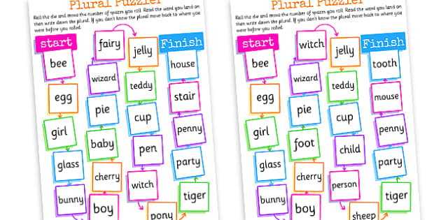 A Quiz Game for Plurals - Plural Nouns in Sentences