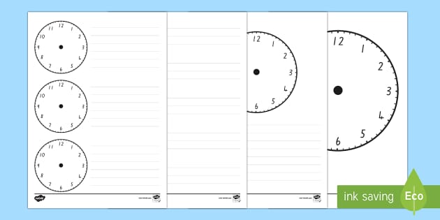 Blank Clock Templates (teacher made) - Twinkl