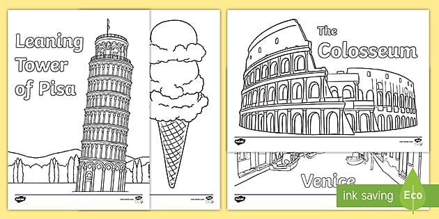 Italy Colouring Sheets teacher Made Twinkl