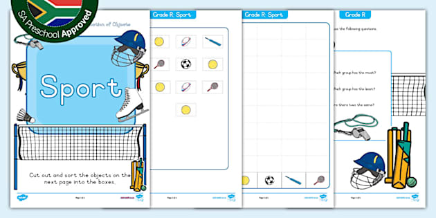 Grade R Data Handling - Discuss and Report - Sport - Twinkl