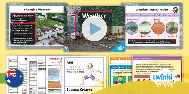 Move PE Year 5 Eco Dance Lesson 4: Weather (teacher made)