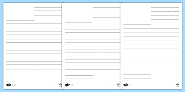 Letter Writing Template, Primary Resources