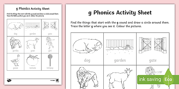 phonics g worksheet phonics resources twinkl