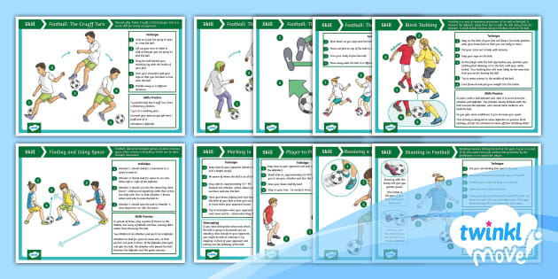 Fun Football Drills Teaching Card Pack - KS2 (teacher made)