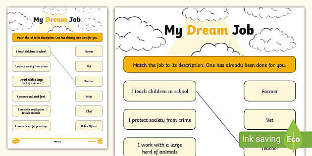 My Dream Job Activity Sheets (teacher made) - Twinkl