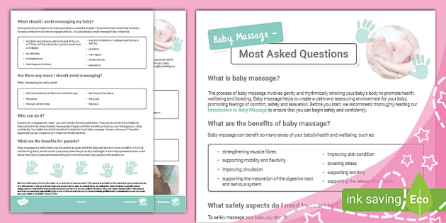 Baby Massage FAQs - Most Asked Questions (teacher made)