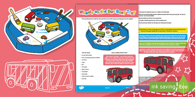 Wheels On The Bus Busy Tray