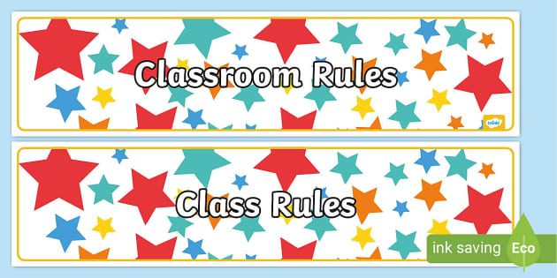 Class Rules Display Banner - Twinkl