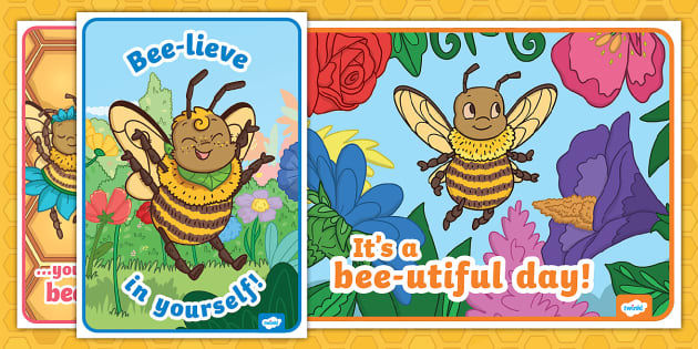 Positive Bee Quotes Display Posters | Twinkl | World Bee Day