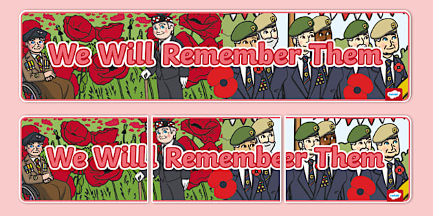 We Will Remember Them Display Banner (professor feito)